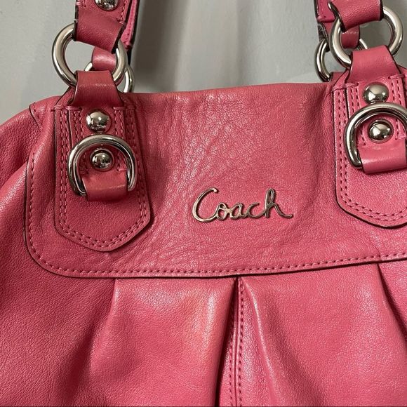 🌸🌺 Coach Ashley Pink Leather Purse Carryall Handbag Shoulder Bag 🌸 🌺 - Picture 5 of 13